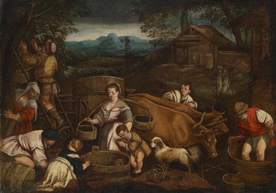 Autumn (Grape Harvest) by School of Francesco Bassano the Younger